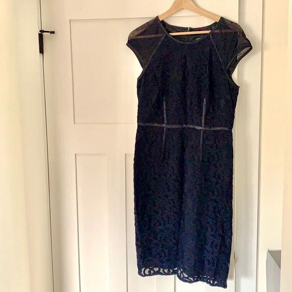Navy Lace Dress - Picture 1 of 5
